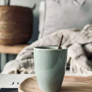 Krus uten hank steintøy – Mint