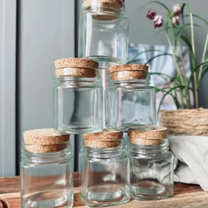 Krydderglass m. kork 160 ml – pakke med 6 stk
