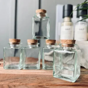 Krydderglass m. kork 80 ml – pakke med 6 stk