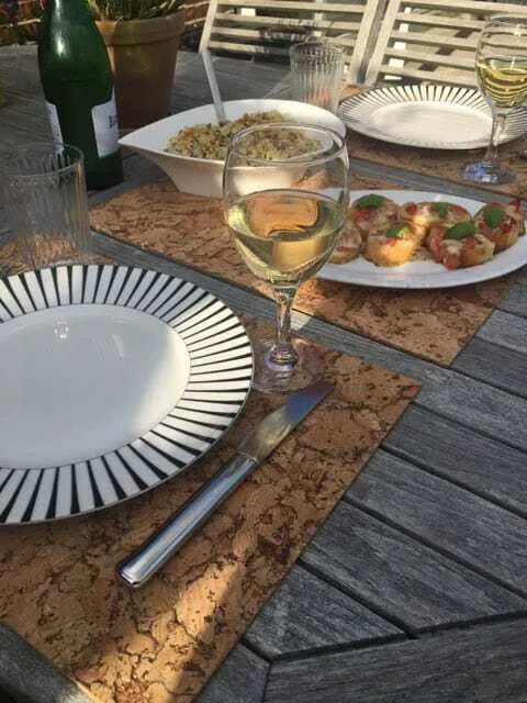 Liten brun korkunderlag / plassmatte