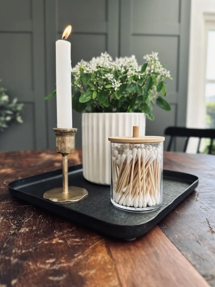 Lysfat / brett Svart Organisk – Square
