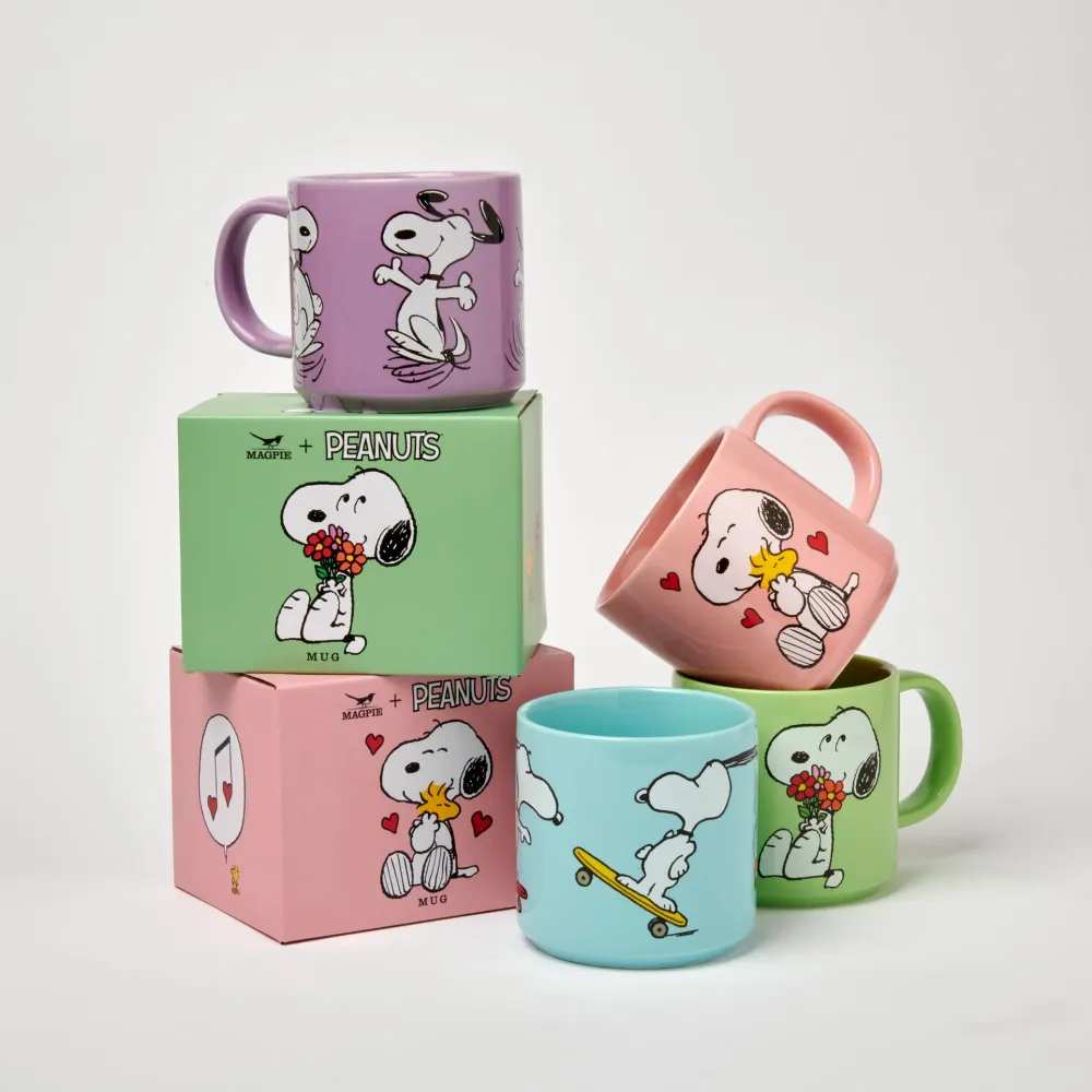 Magpie Peanuts Mug, Happy Dance