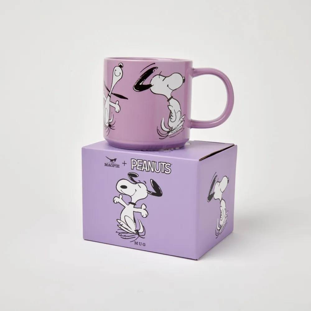 Magpie Peanuts Mug, Happy Dance