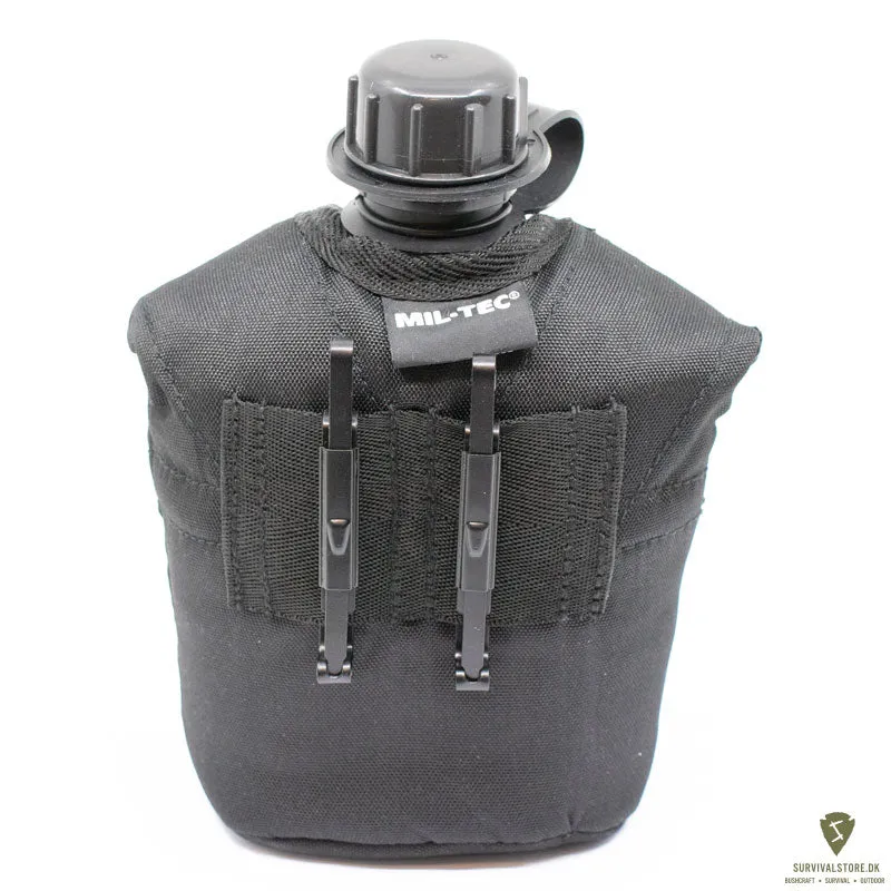 Mil-Tec US Style Drikkedunk og Kop - Canteen Set – Sort