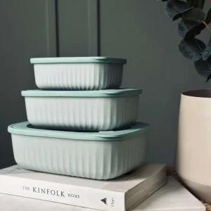 Oppbevaringsbokser Dusty green – Sett med 3 stk.