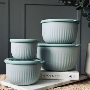 Oppbevaringsbokser Dusty green – Sett med 4 stk.
