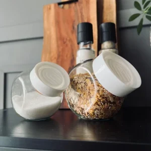 Oppbevaringsglass 700 ml - Hvit lokk
