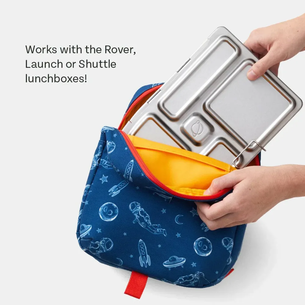PlanetBox Lunch Tote Bag, Pansy Dashes