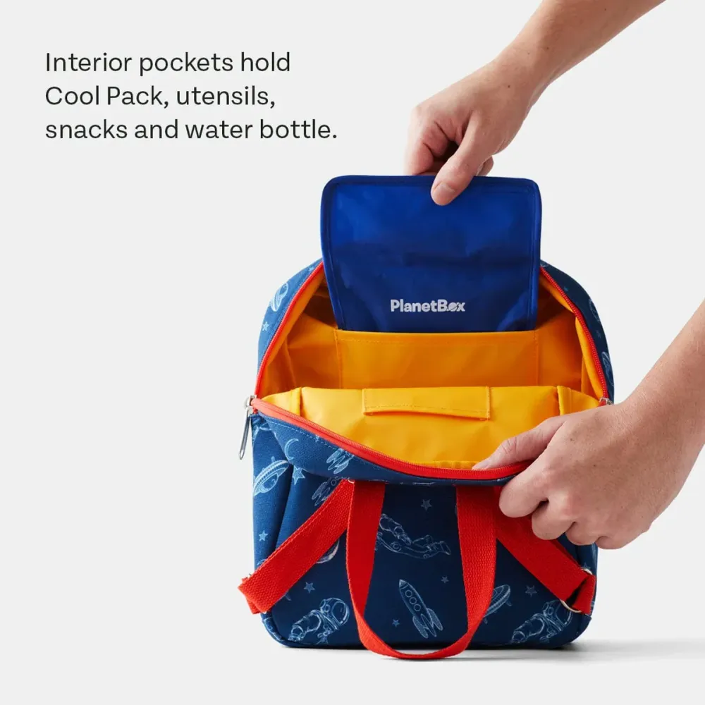 PlanetBox Lunch Tote Bag, Pansy Dashes