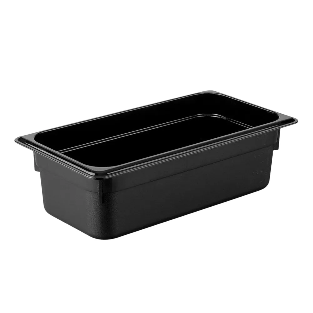 Polypropylenbeholdere GN 1/3 - svart - høyde 100 mm