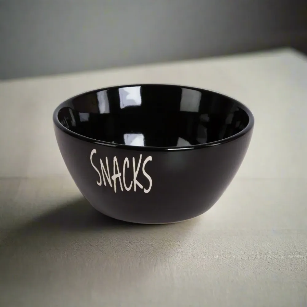 Skål keramikk sort snacks 13 x 6 cm