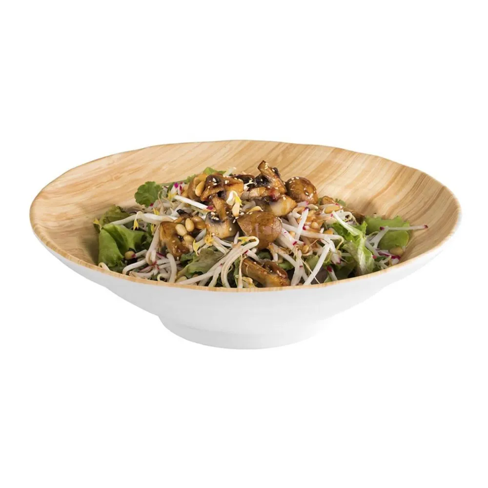 (6 stk.) Bolle - BAMBOO - Melamin - 2 liter - Ø 305mm - Hvit