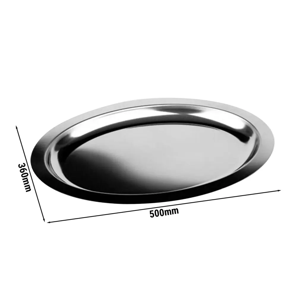 (6 stk.) Brett - FINESSE - rustfritt stål - 500x360m - høyde: 30mm