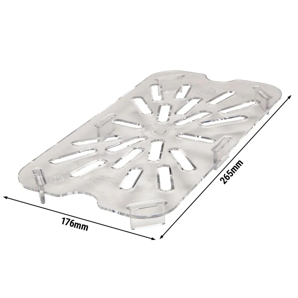 (6 stk.) CAMBRO | Camview® - Copolymer GN Dryppbrett 1/4 - Klar - BPA-fri