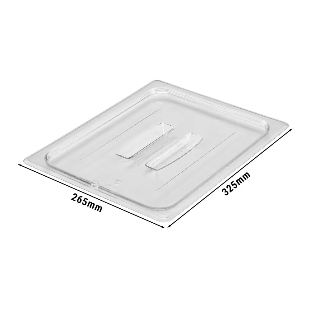 (6 stk.) CAMBRO | Camview® - Copolymer GN lokk 1/2 - med håndtak - Klar - BPA-fri