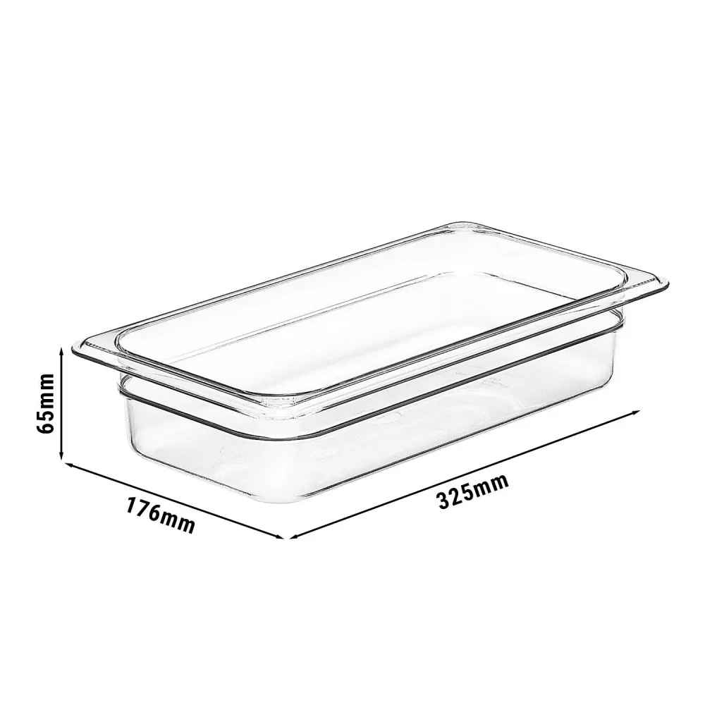 (6 stk.) CAMBRO | Camview® - Kopolymer GN-beholder 1/3 - Klar - Høyde: 65 mm - BPA-fri