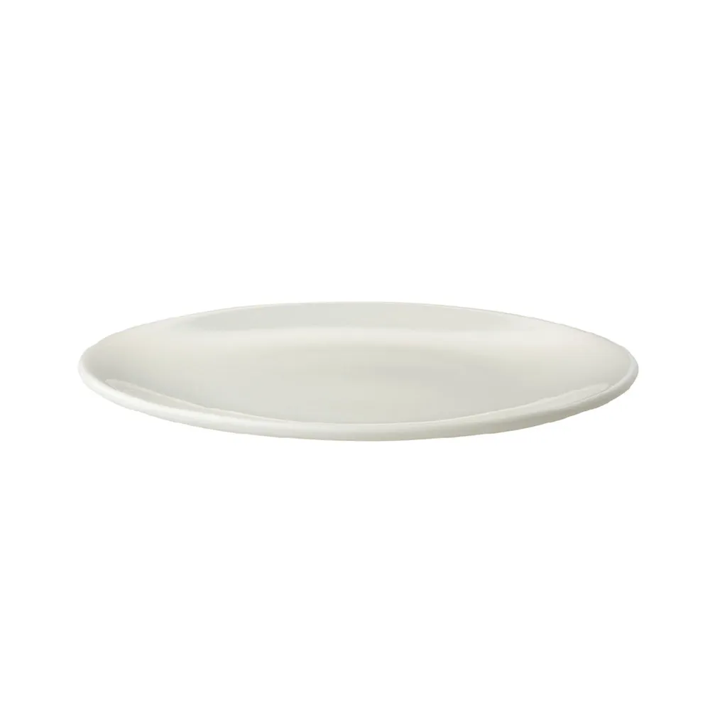 (12 stk) coupe tallerkener flat Maastricht - Ø 25,5 cm - elfenben