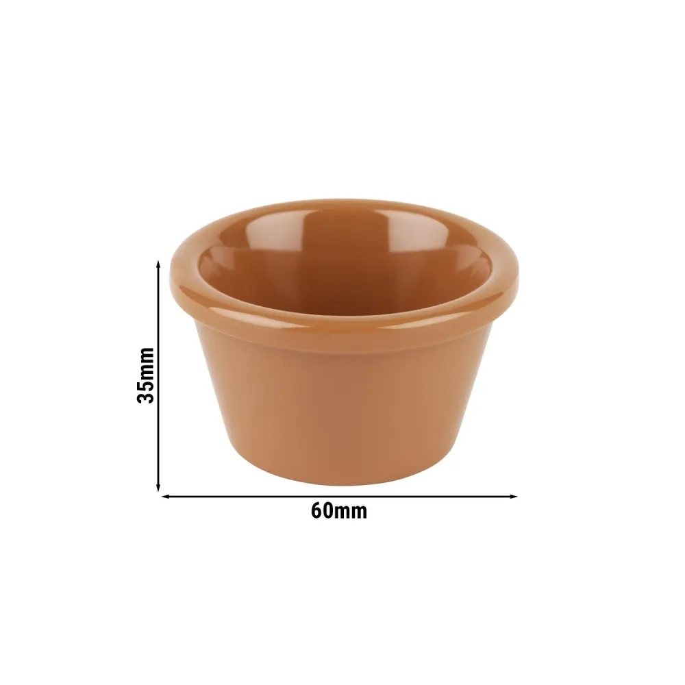 (24 stk.) Dipskåler – CASUAL – Melamin – 40 ml – Ø 60 mm – Terrakotta
