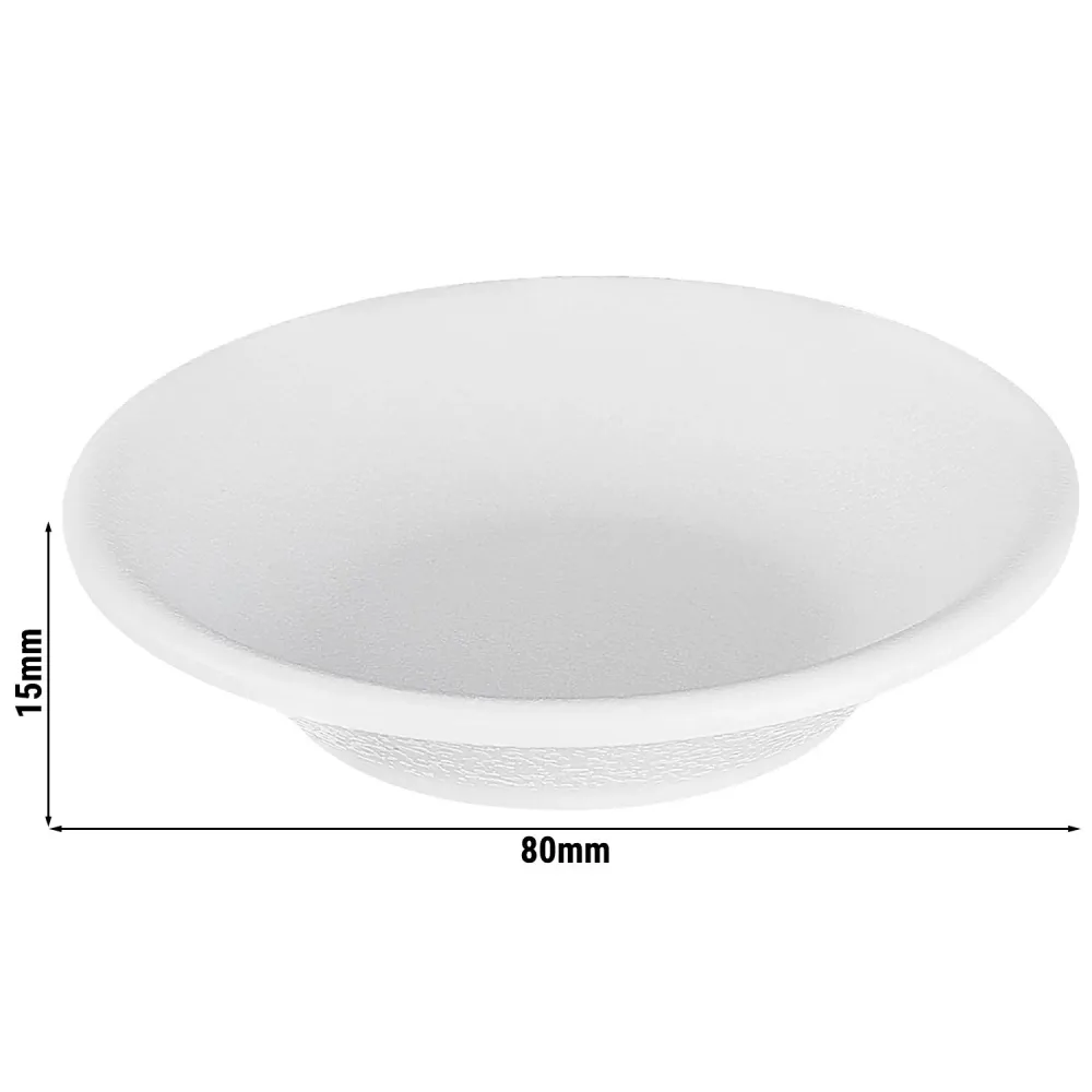 (24 stk.) Dipskåler – ZEN – Melamin – 30 ml – Ø 80 mm – Hvit