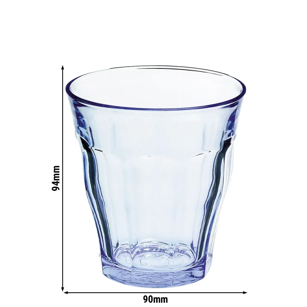 (12 stk.) Duralex All Purpose Drikkeglass - ISTANBUL - 310 ml - Blå-Transparent