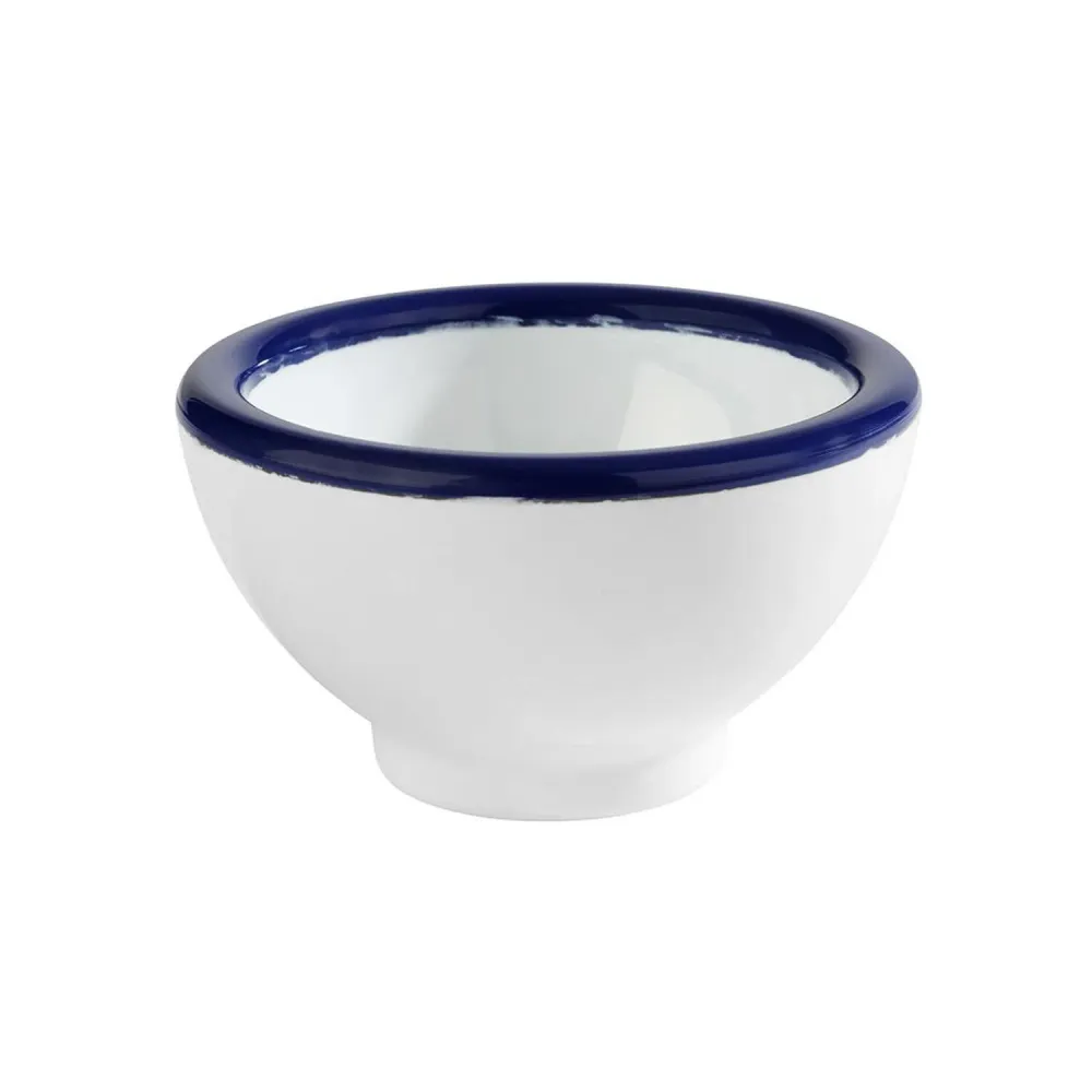 (6 stk.) Dyppeskåler - ENAMEL LOOK - Melamin - 20 ml - Ø 55mm - Hvit