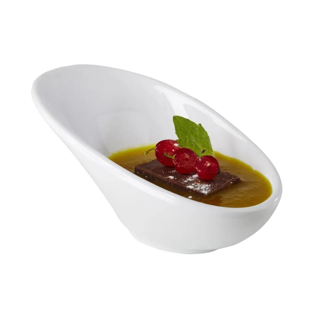 (12 stk.) Dyppeskåler - FRIENDLY - PET - 40 ml - 115x60mm - Hvit