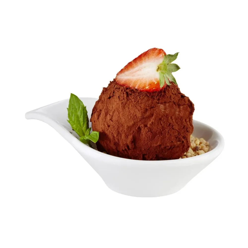 (12 stk.) Dyppeskåler - FRIENDLY - PET - 60 ml - 115x75mm - Hvit