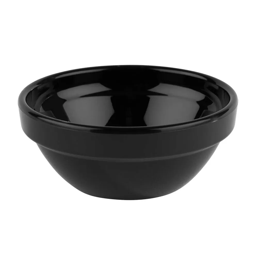 (12 stk.) Dyppeskåler - FRIENDLY - PET - 50 ml - rund - Ø 75mm - svart
