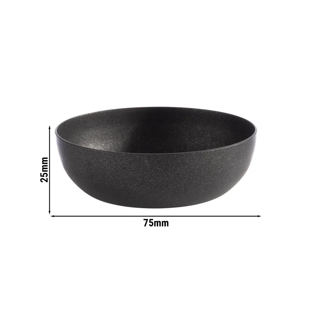 (6 stk.) Dyppeskåler - LEVANTE - Rustfritt stål - 50 ml - Ø 75mm - Svart