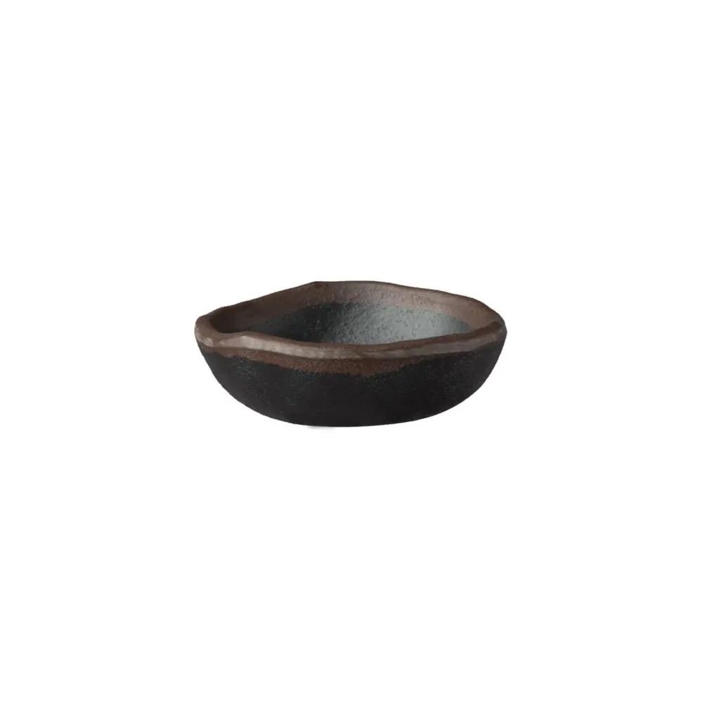 (12 stk.) Dyppeskåler - MARONE - melamin - 50 ml - Ø 85mm - svart/brun