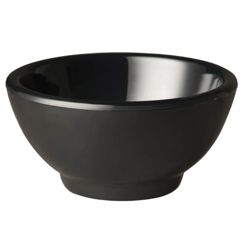(6 stk.) Dyppeskåler - PURE - Melamin - 20 ml - Ø 60mm - Svart