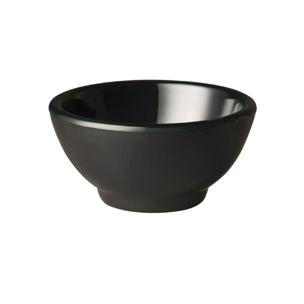 (6 stk.) Dyppeskåler - PURE - Melamin - 90 ml - Ø 90mm - Svart