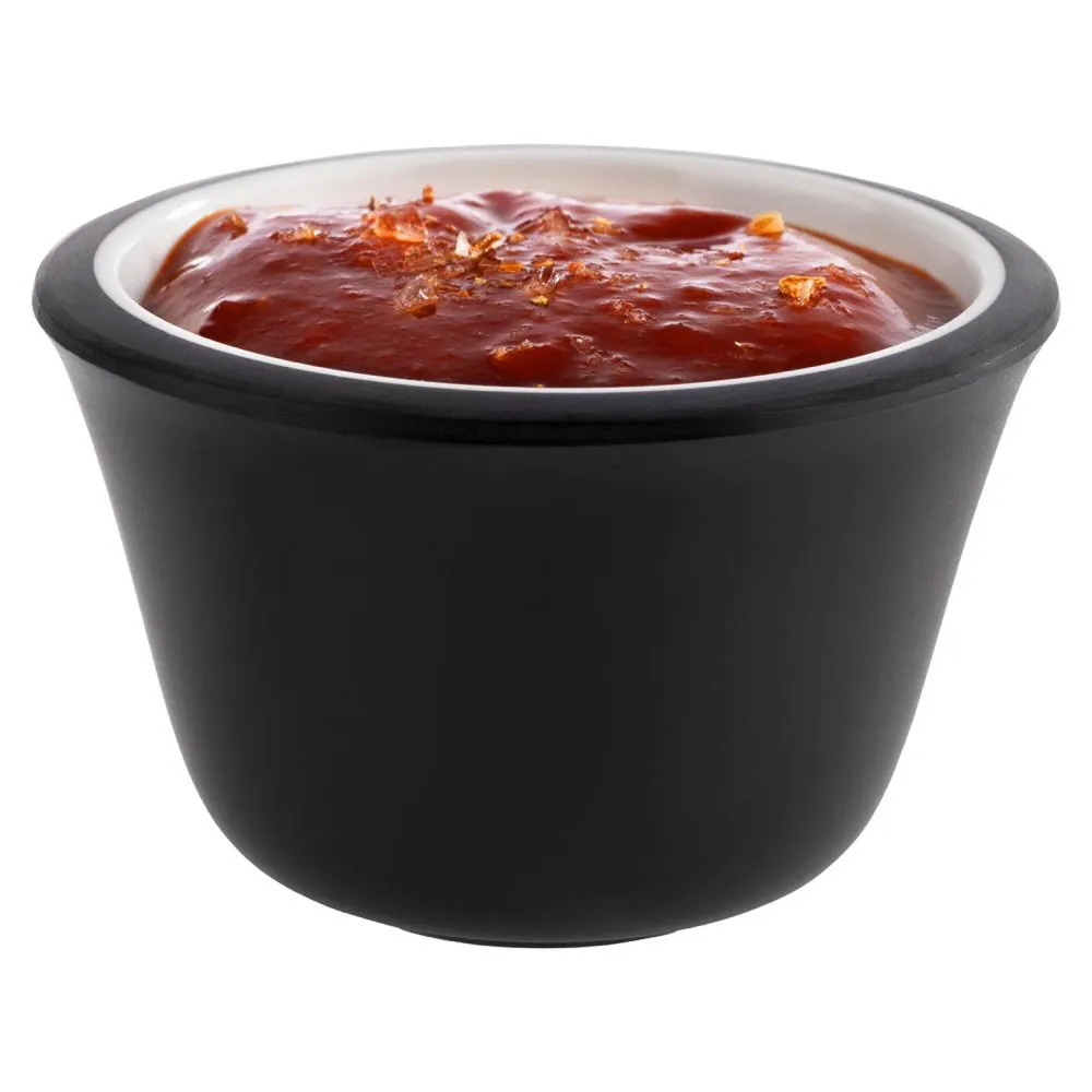 (6 stk.) Dyppeskåler - Sett med 6 - Melamin - 40 ml - Ø 60mm - Svart