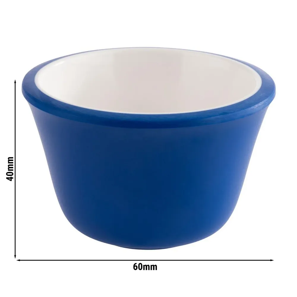 (6 stk.) Dyppeskåler - Sett med 6 - Melamin - 40 ml - Ø 60mm - Blå