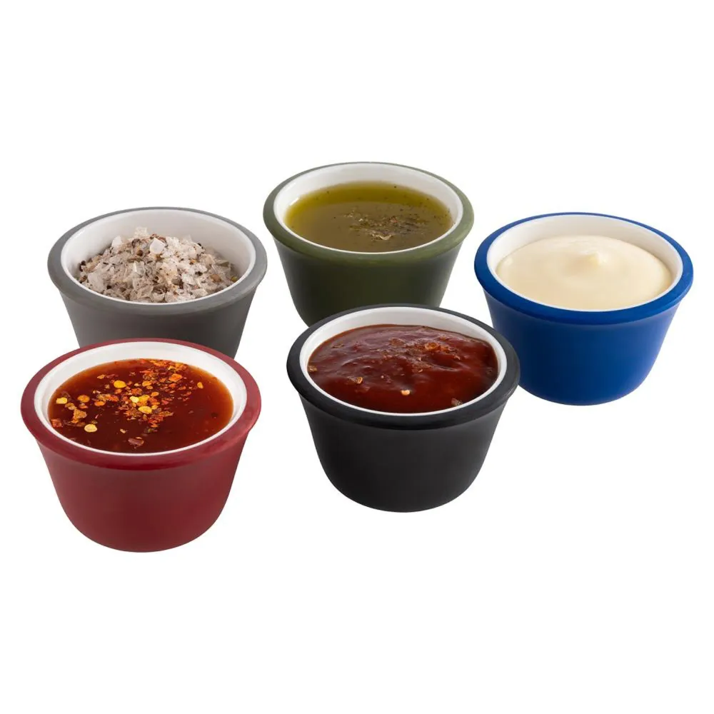 (6 stk.) Dyppeskåler - Sett med 6 - Melamin - 40 ml - Ø 60mm - Blå