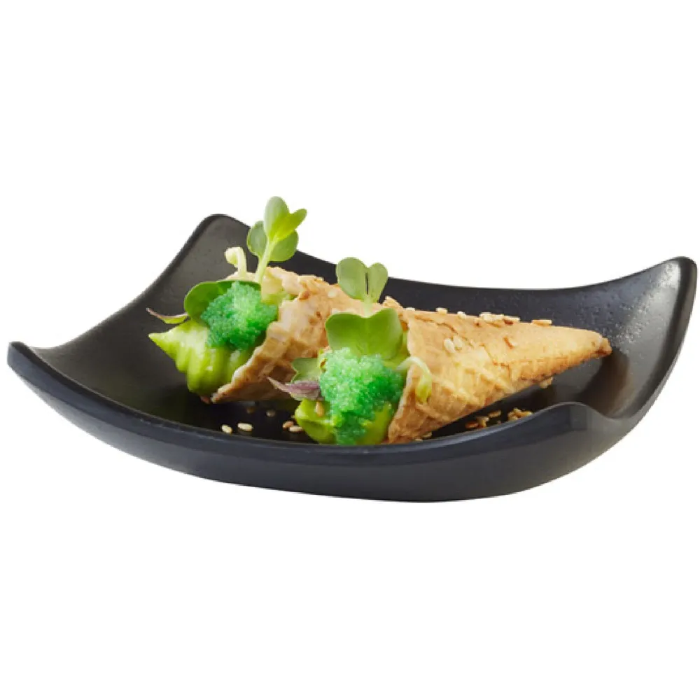 (6 stk.) Dyppeskåler - ZEN - Melamin - 60 ml - 105x105mm - Svart