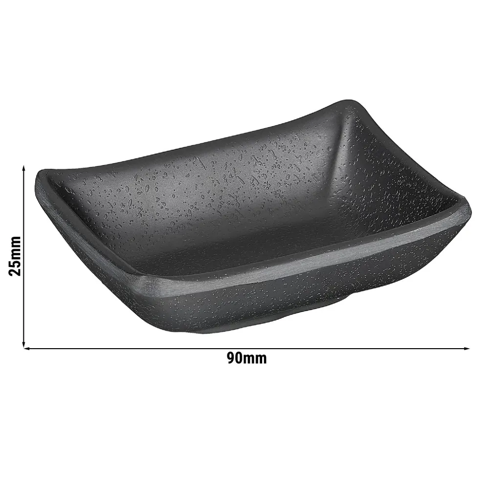 (6 stk.) Dyppeskåler - ZEN - Melamin - 50 ml - 90x70mm - Svart