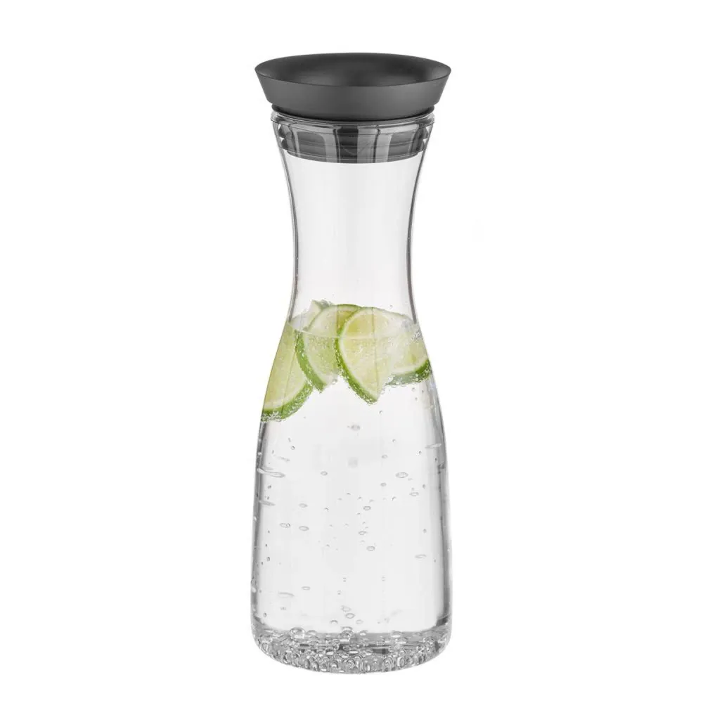 (6 stk.) Glasskaraffel - 1 liter - automatisk åpning av lokket