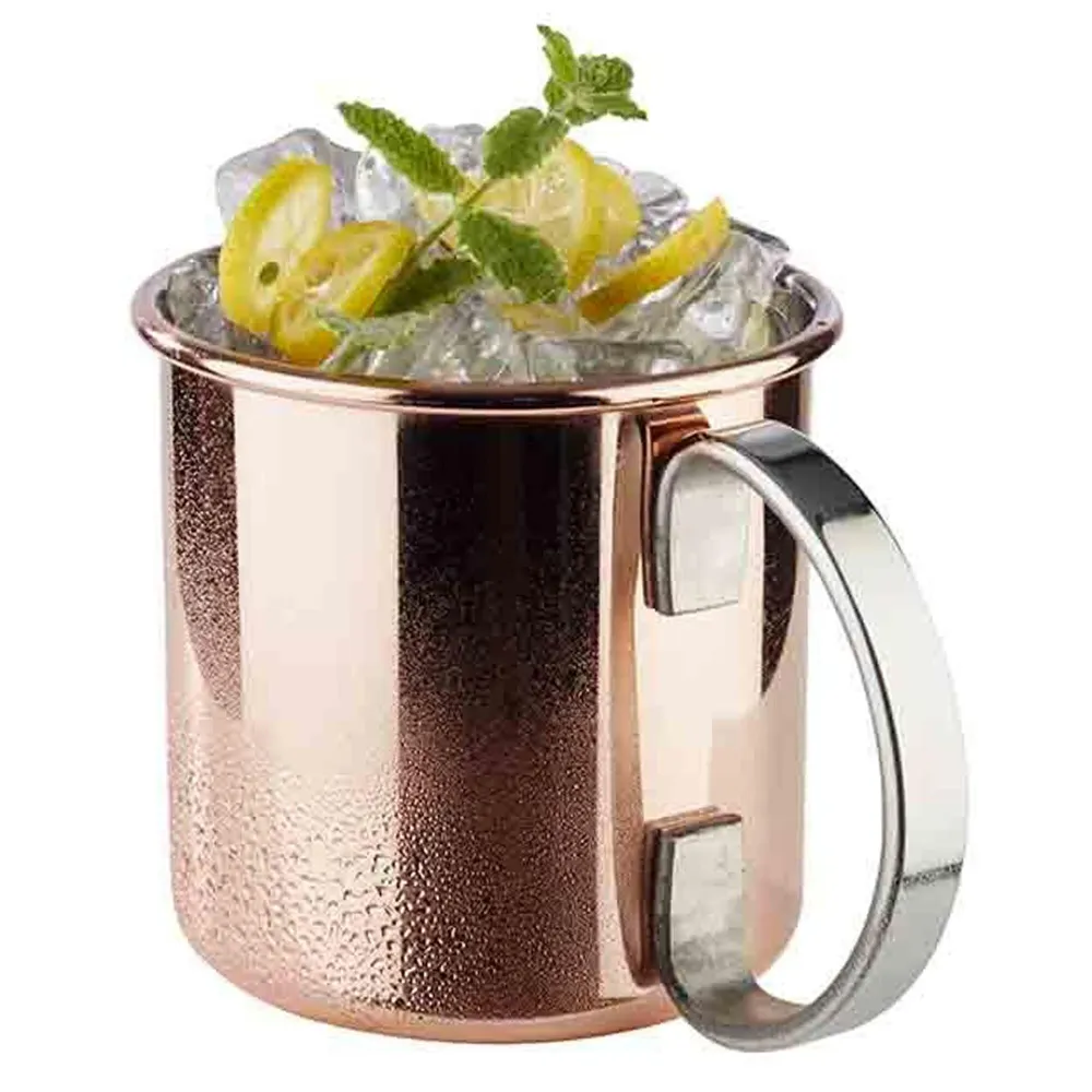 (6 stk) Krus - MOSCOW MULE - 450ml - kobber - med krom håndtak
