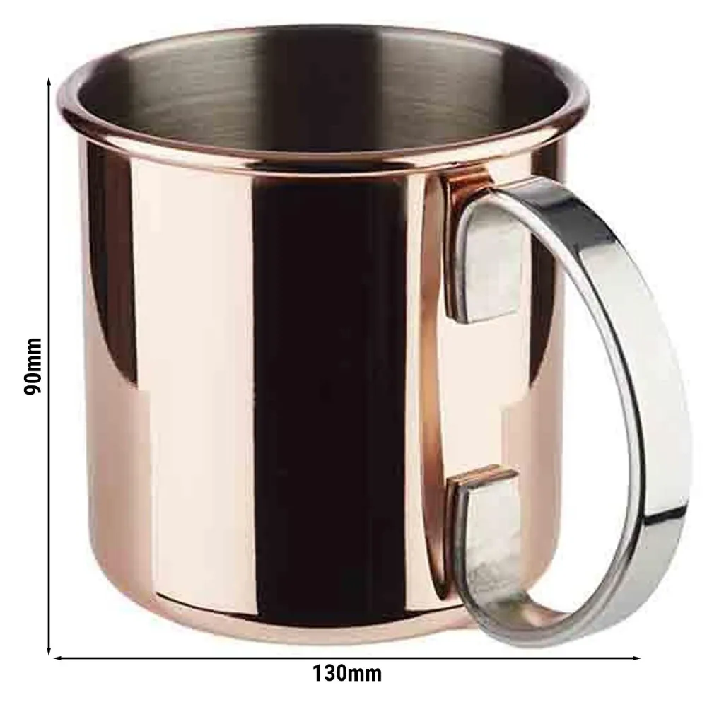 (6 stk) Krus - MOSCOW MULE - 450ml - kobber - med krom håndtak
