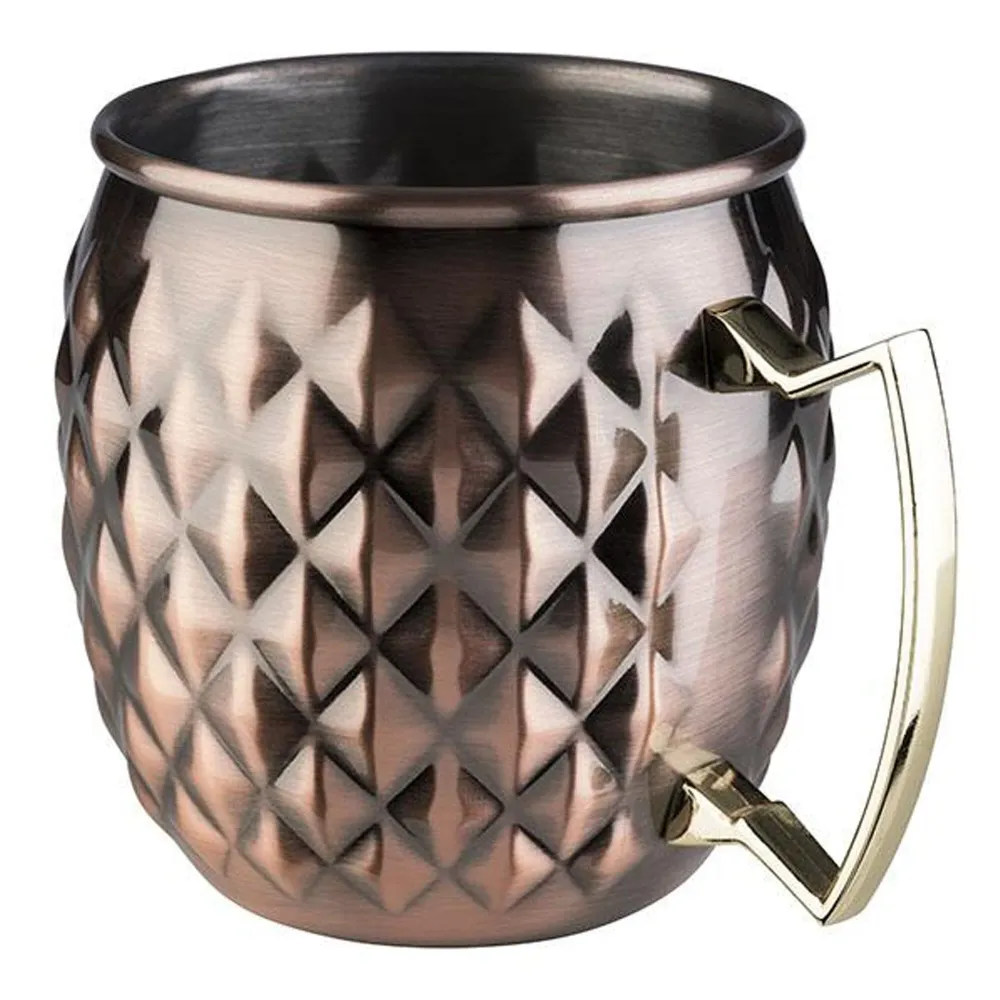 (6 stk) Krus - MOSCOW MULE - 500ml - antikk kobber - med hank