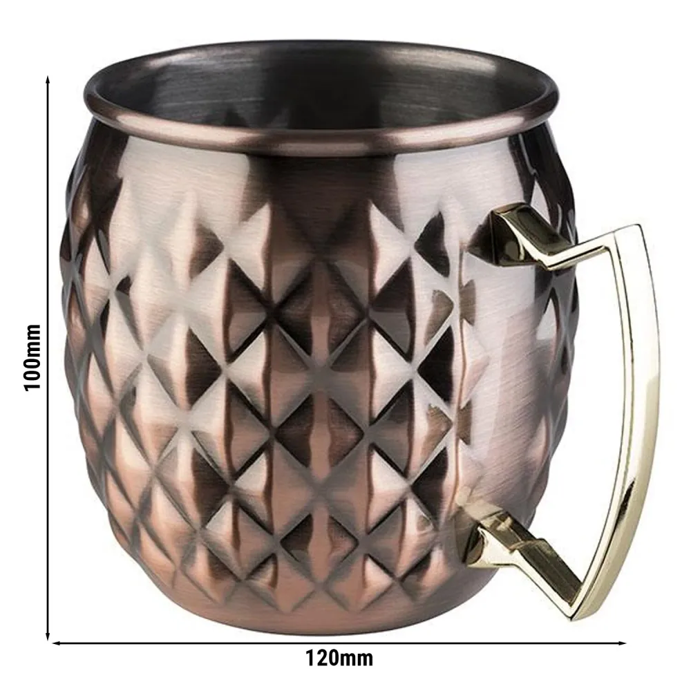 (6 stk) Krus - MOSCOW MULE - 500ml - antikk kobber - med hank