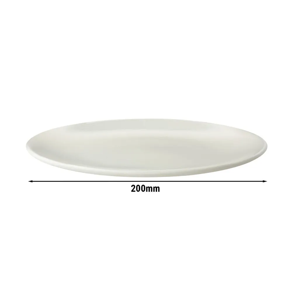 (6 stk.) LUX - Coupéplate flat Maastricht - Ø 200 mm - Elfenben