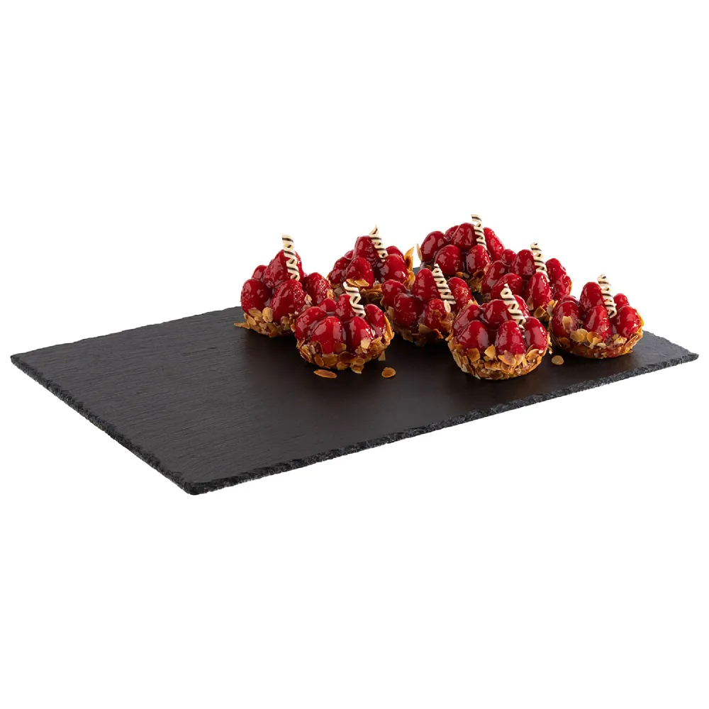 (6 stk.) Naturskiferplate - GN 1/1 - 530x325 mm - Svart