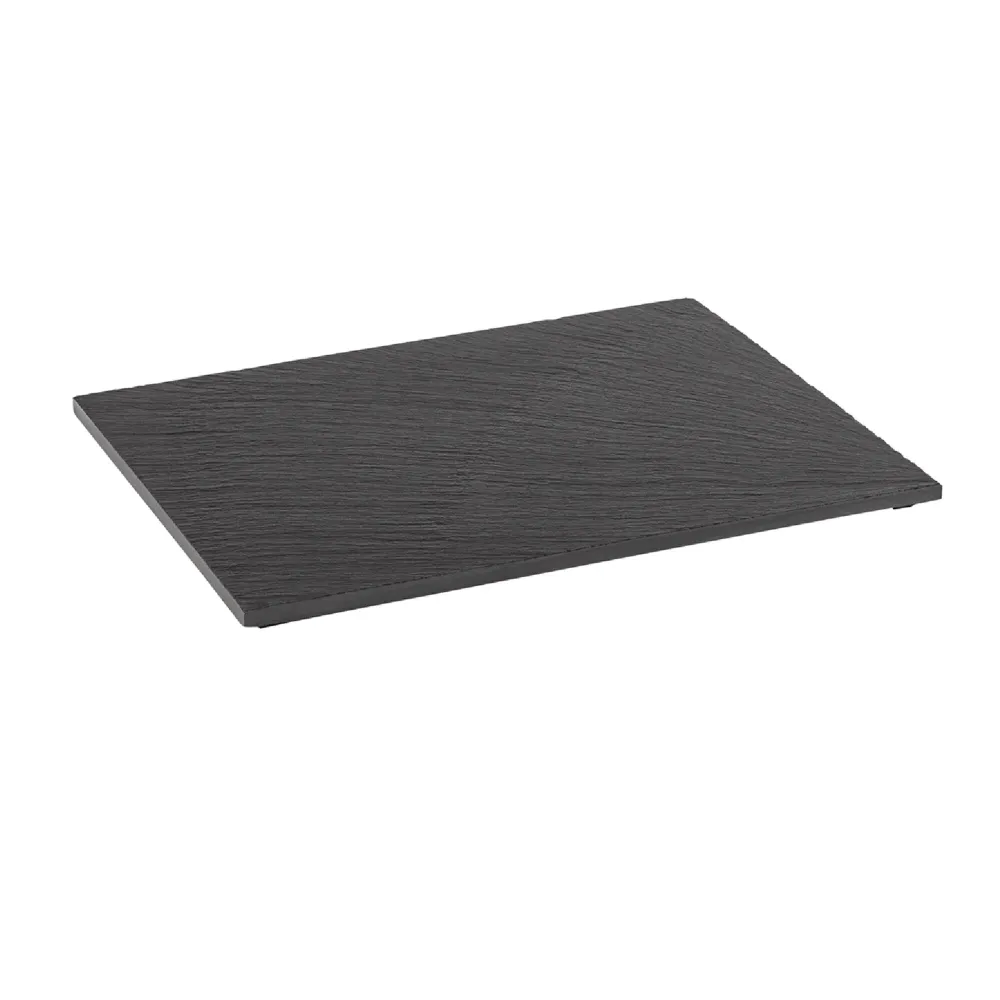 (6 stk.) Naturskiferplate - GN 1/2 - VALO - 325x265mm - inkl. føtter - svart