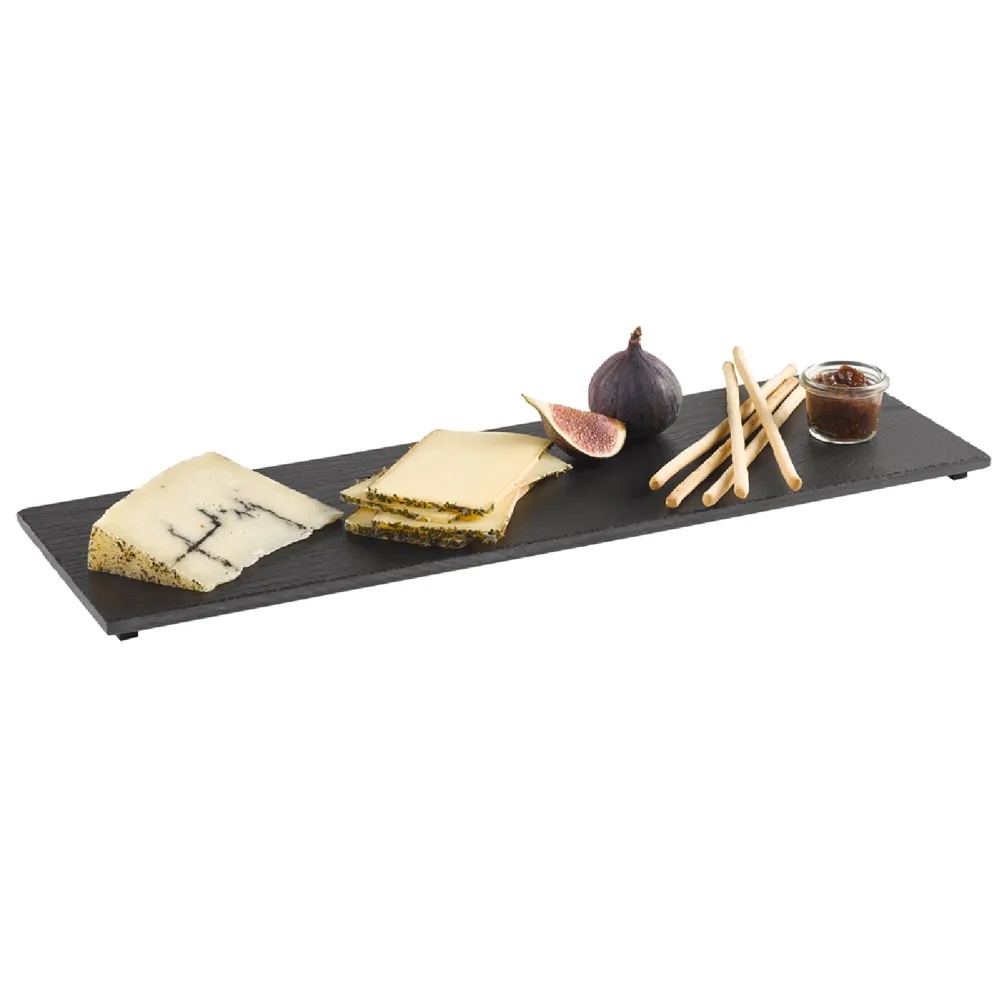 (6 stk.) Naturskiferplate - GN 2/4 - VALO - 530x162mm - Svart