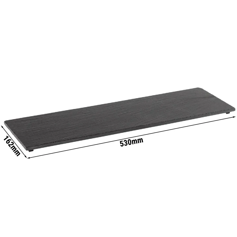 (6 stk.) Naturskiferplate - GN 2/4 - VALO - 530x162mm - Svart