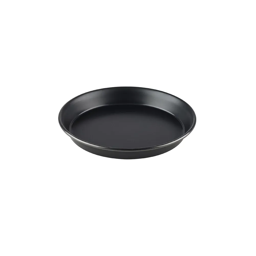 (6 stk) Pizzabrett - Ø 180mm - blå metall - ikke belagt - høyde: 25mm