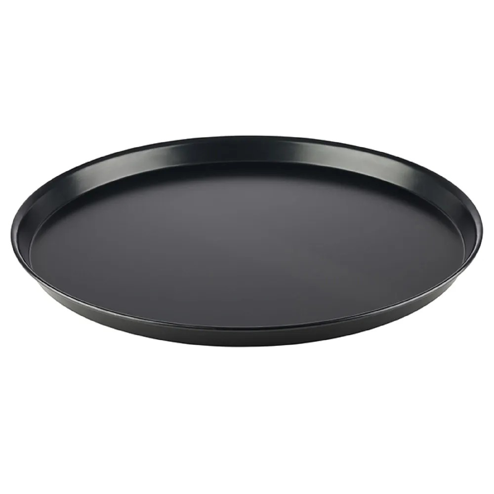 (6 stk.) Pizzabrett - Ø 500 mm - blå metall - ikke belagt - høyde: 30 mm
