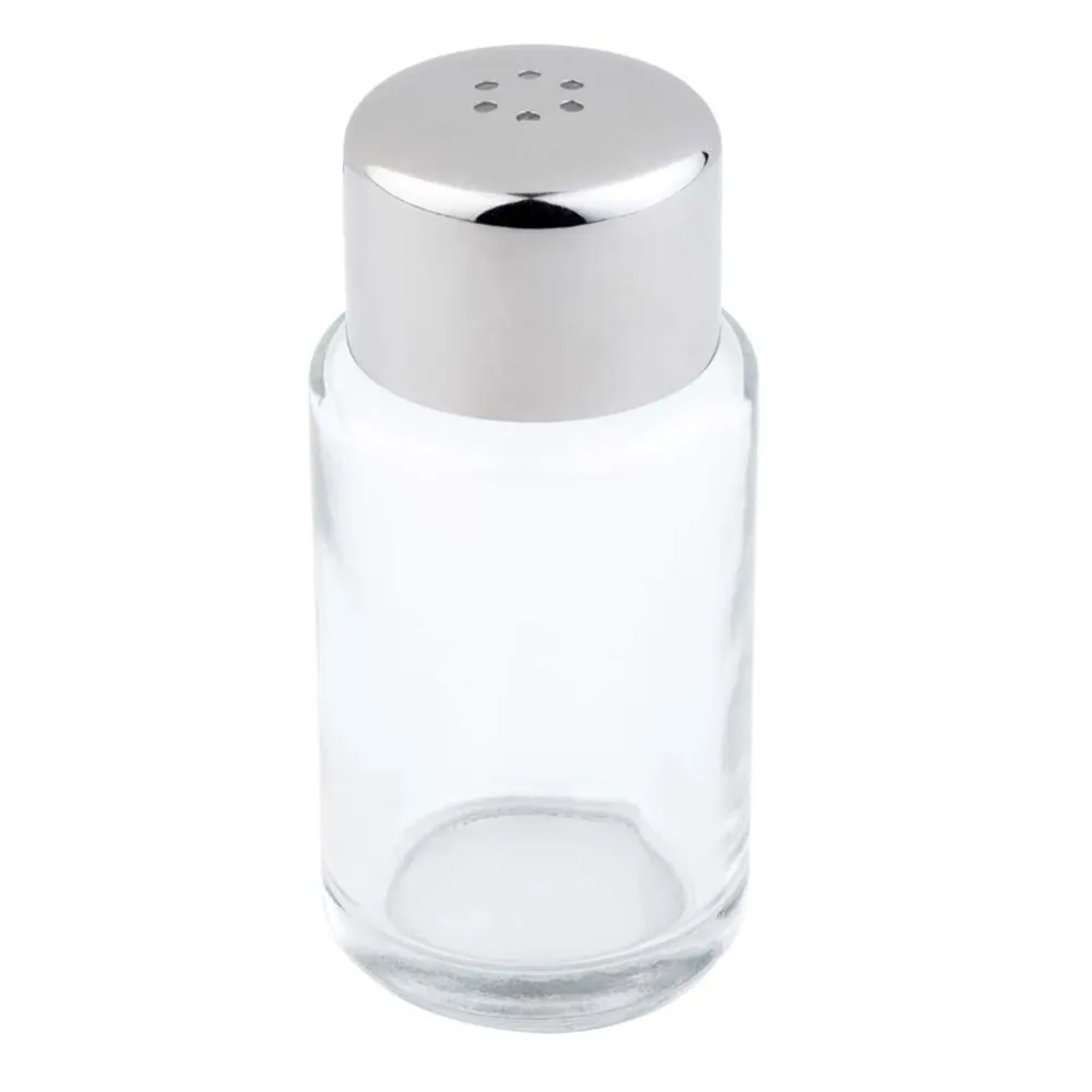(6 stk.) Salt- og pepperbøsse - glass - høyde: 90 mm